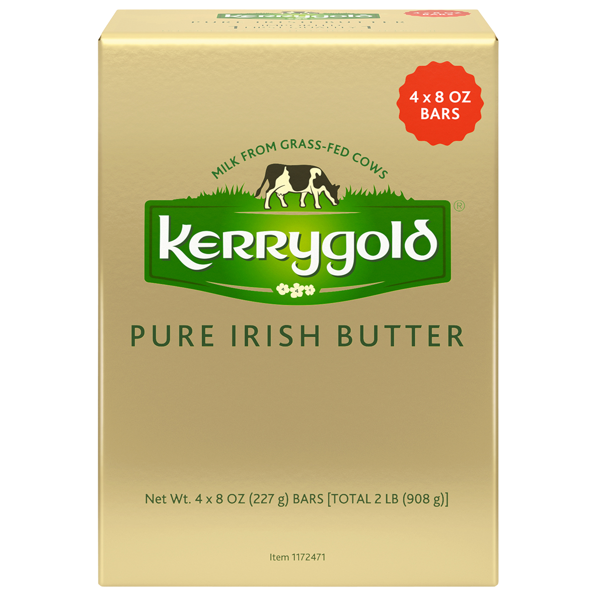 Kerrygold Pure Irish Butter, Salted, 8 oz, 4-count