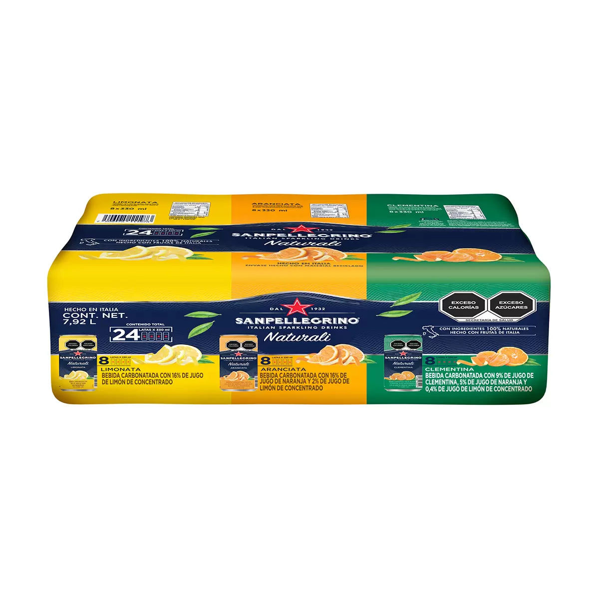 San Pellegrino Flavored Mineral Water Mix Pack, 24 x 330 ml