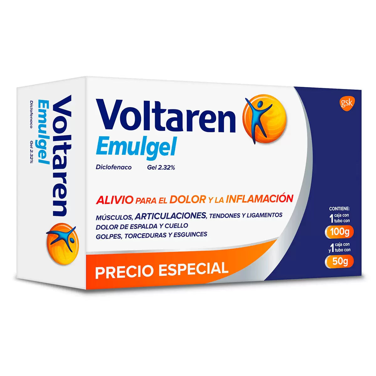 Voltaren Emulgel 2.32% Diclofenac Topical Gel - 100g + 50g Pack