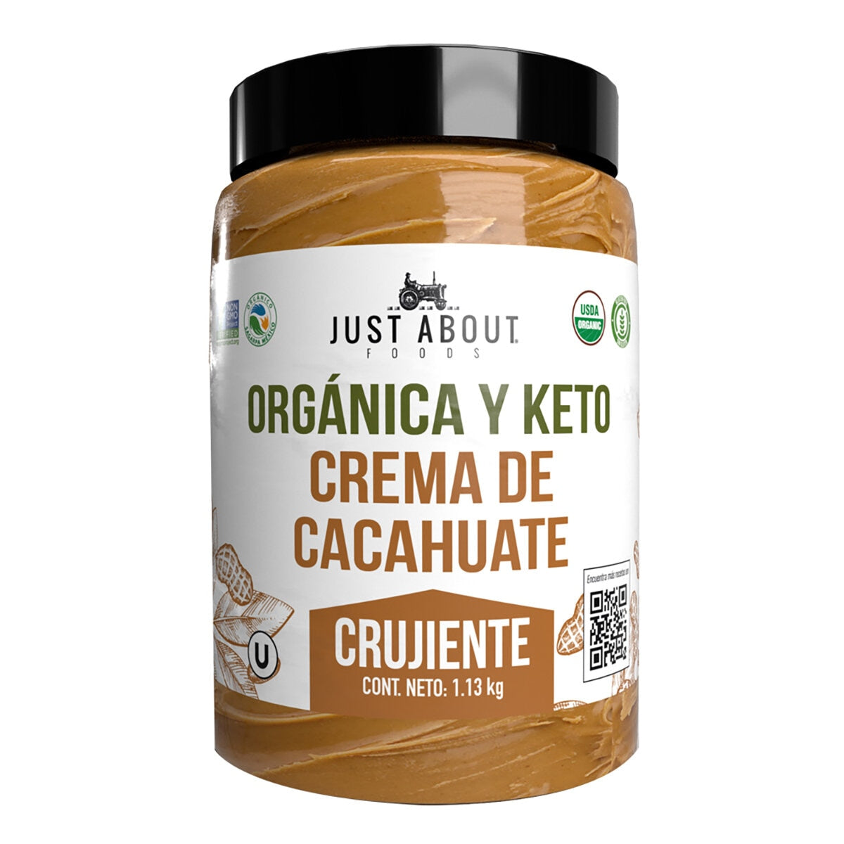 Just About Foods Organic & Keto Crunchy Peanut Butter (1.13 kg)