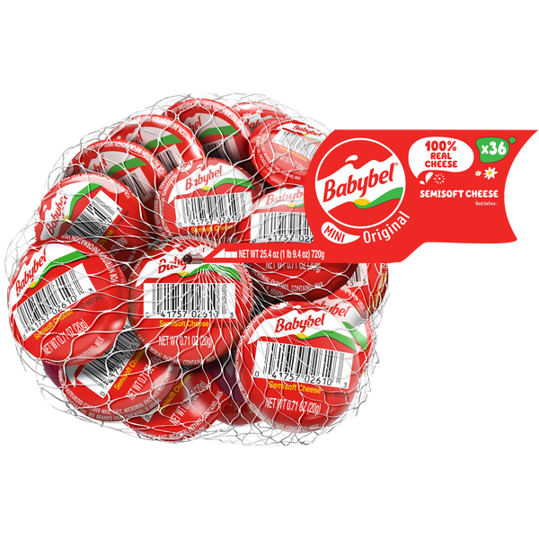 Babybel Mini Snack Cheese, Original, 0.71 oz, 36-count