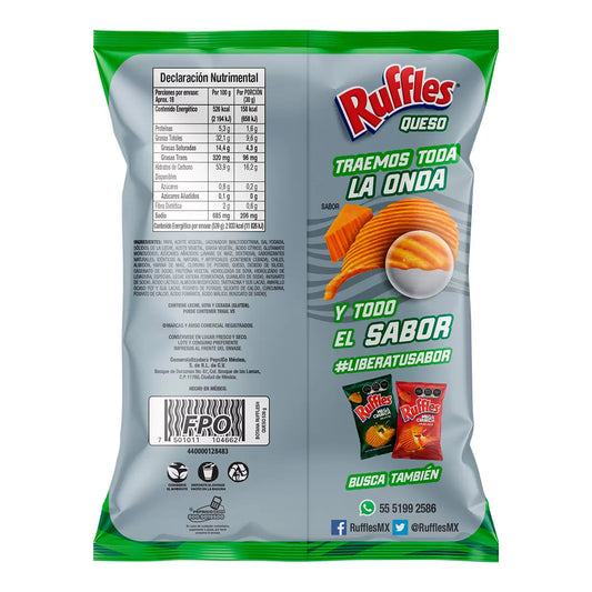 Ruffles Wavy Cheese Flavored Potato Chips (539 g)