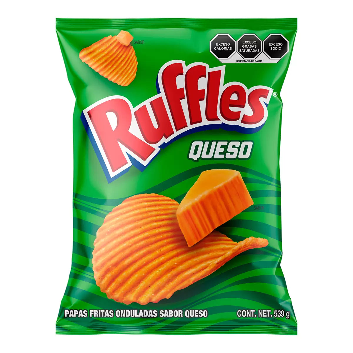 Ruffles Wavy Cheese Flavored Potato Chips (539 g)