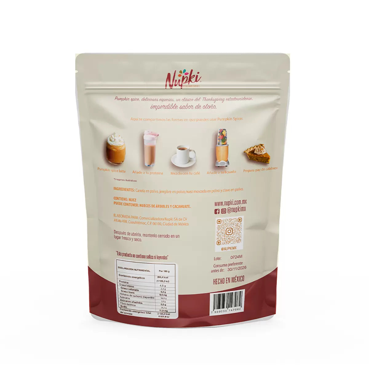 Nupki Pumpkin Spice 800g