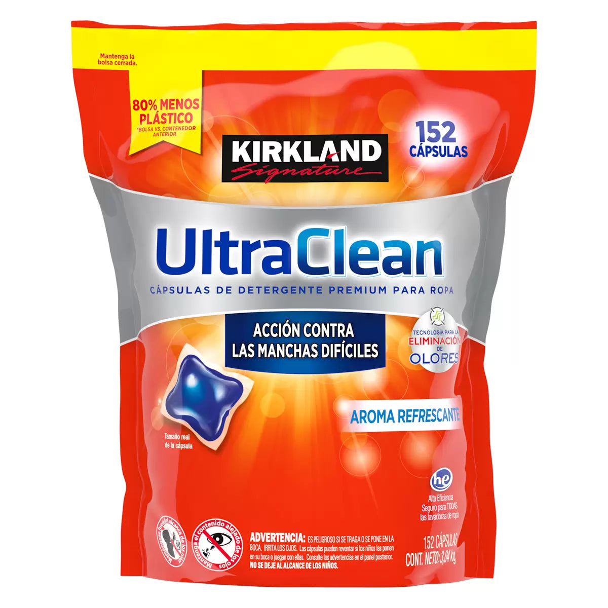 Kirkland Signature Ultra Clean Laundry Detergent Pacs, 152-count