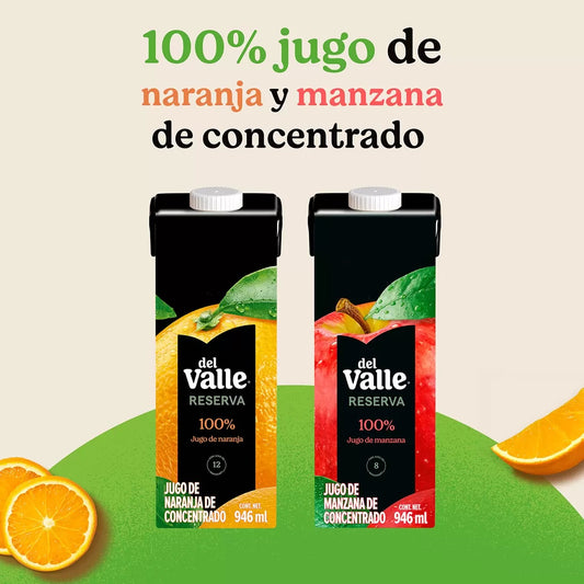 Del Valle Apple and Orange Juices 6 pcs of 1 L