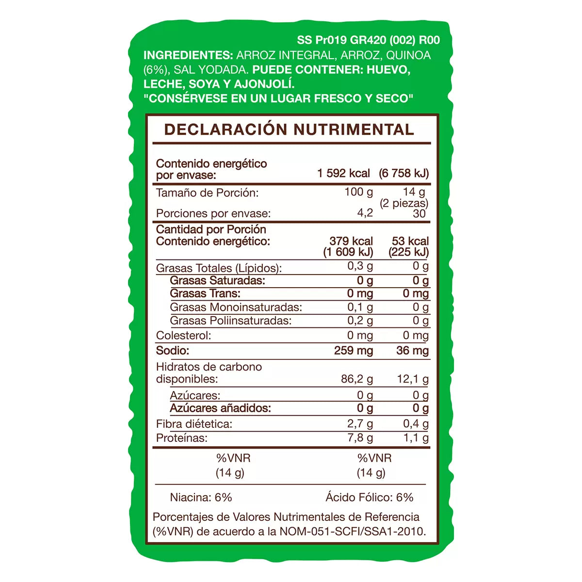 Organic Rice Crackers 30 packets - 12g
