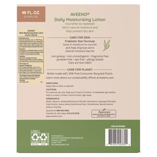 Aveeno Daily Moisturizing Body Lotion (2-pack, 709 ml each)