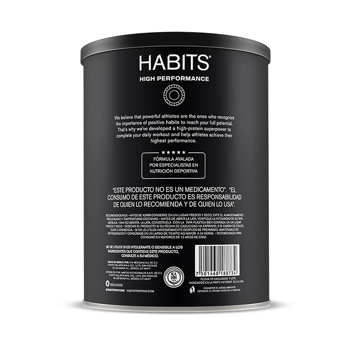 Habits High Performance Cacao Flavored Plant Protein (1.185 kg)