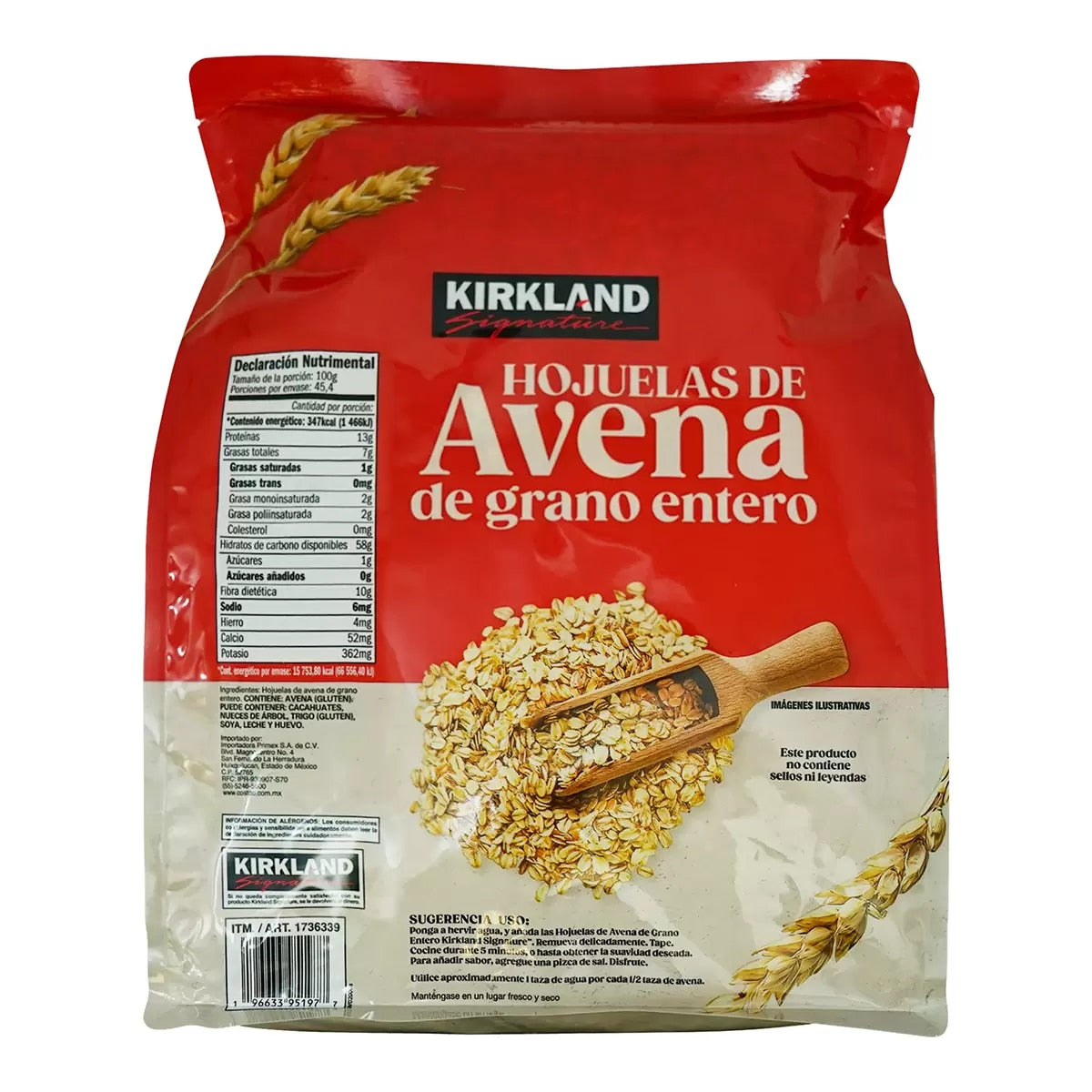 Kirkland Signature Whole Grain Rolled Oats, 4.54 kg