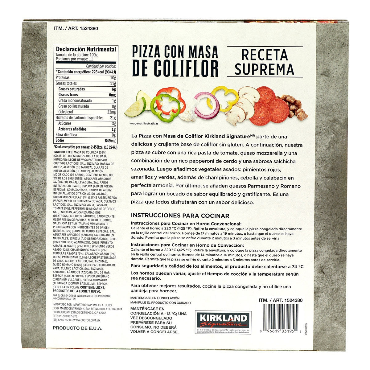 Kirkland Signature Cauliflower Crust Supreme Pizza (2 ct)