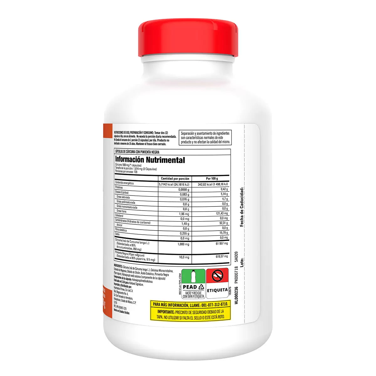 Kirkland Signature Turmeric 1000 mg with Black Pepper – 240 Capsules