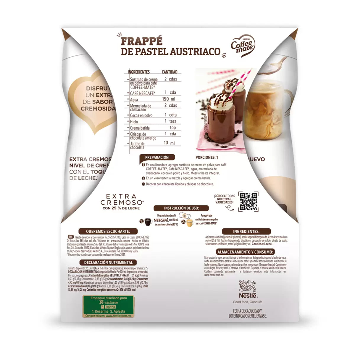 Coffee Mate Extra Creamy Powdered Creamer 2 / 550g