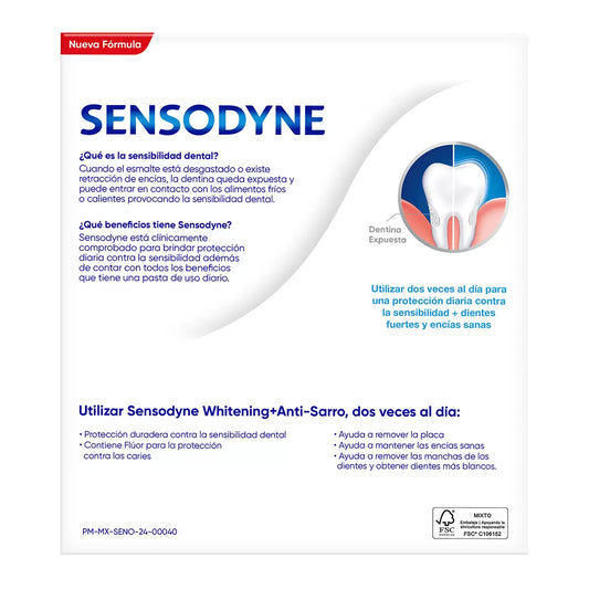Sensodyne Whitening Anti-Tartar Toothpaste (6-pack, 90 g each)