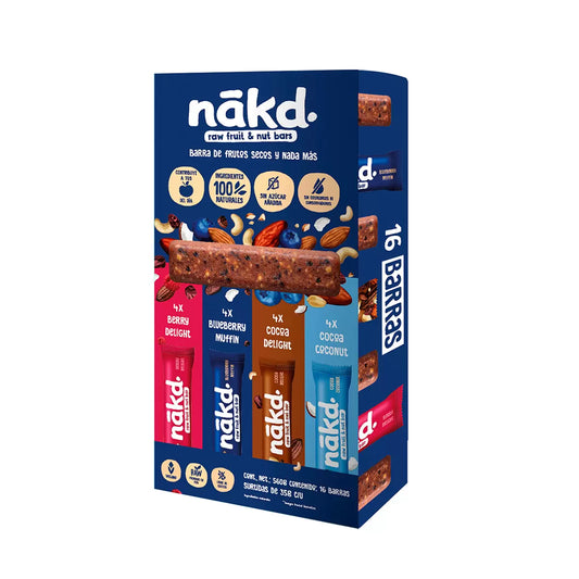Nakd Dried Fruit and Nut Bars 16 pieces of 35 g.