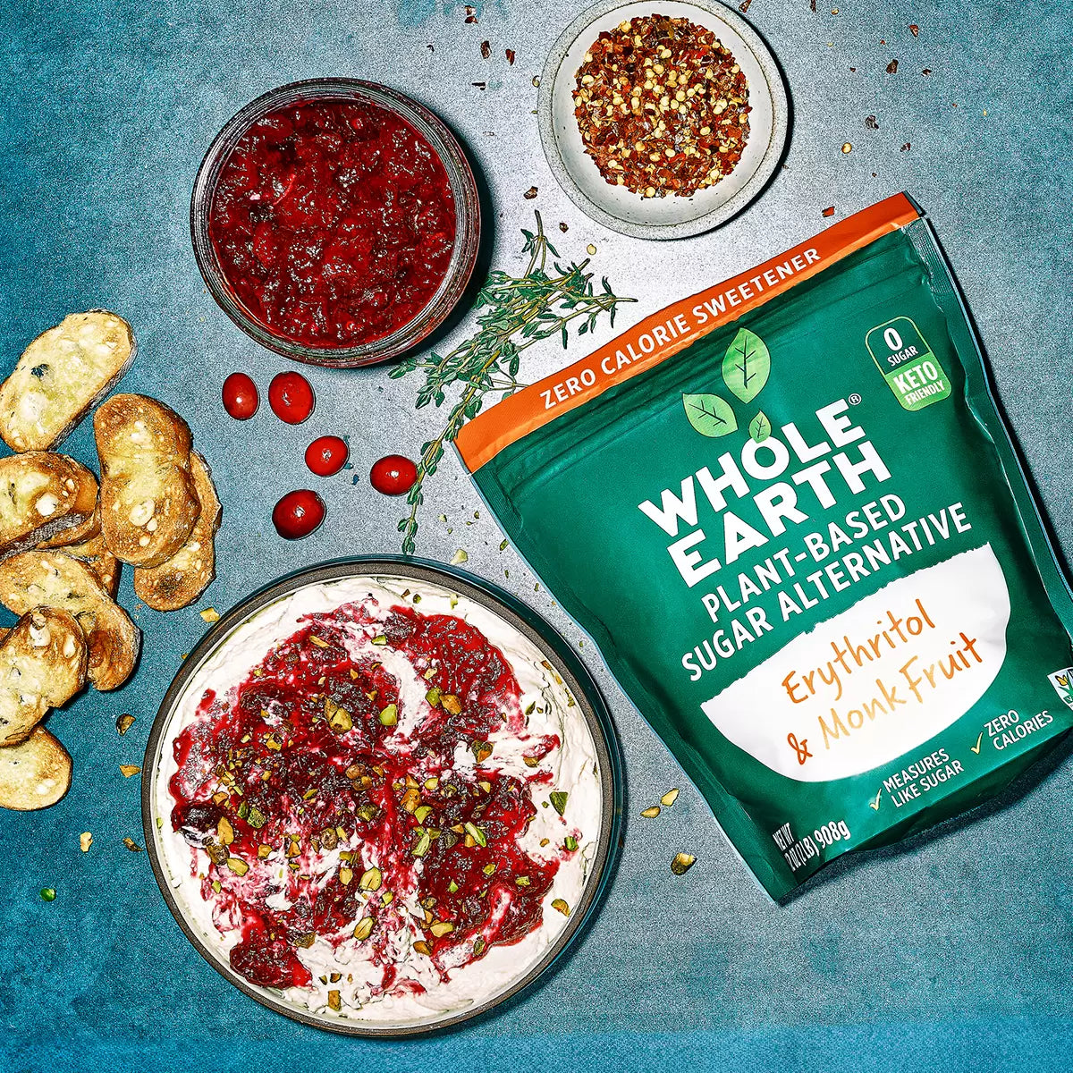 Whole Earth Erythritol and Monk Fruit Sweetener 908 g