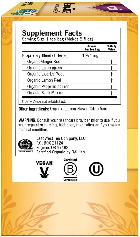Yogi Tea Organic Ginger Lemon Tea - 32g (16 Tea Bags)
