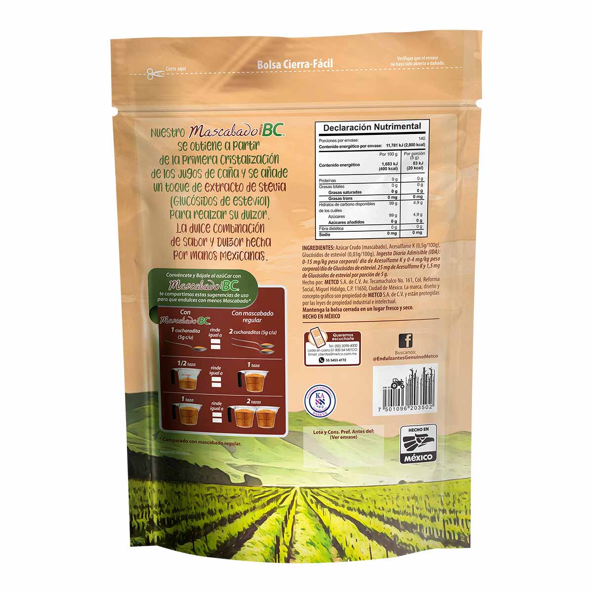 Metco Unrefined Mascabado Brown Sugar (700g)