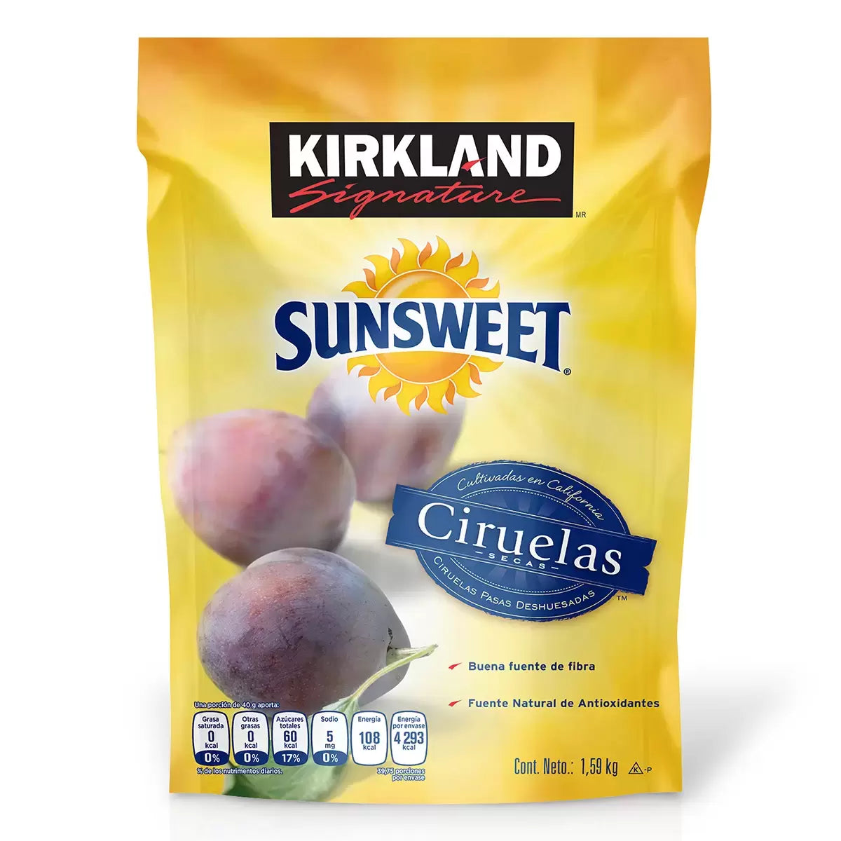 Kirkland Signature, Sunsweet Whole Dried Plums, 3.5 lbs