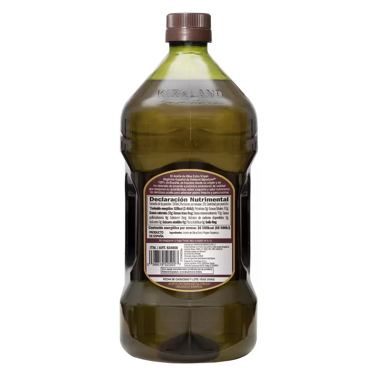 Kirkland Signature, Organic Extra Virgin Olive Oil, 2 L