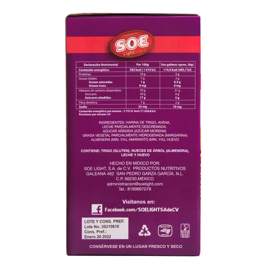 Soe Whole Grain Cookies with Oats and Almonds 720 g