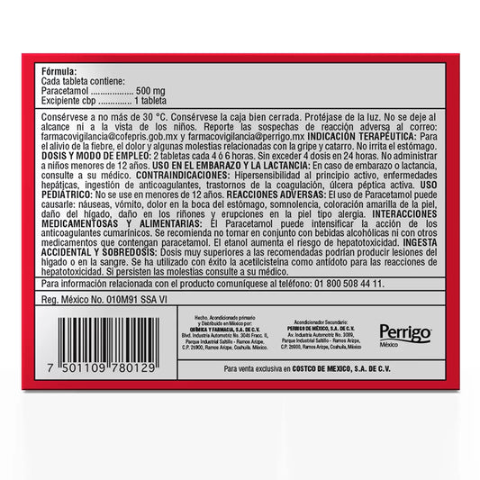 Kirkland Signature Paracetamol 500 mg 100 Tablets