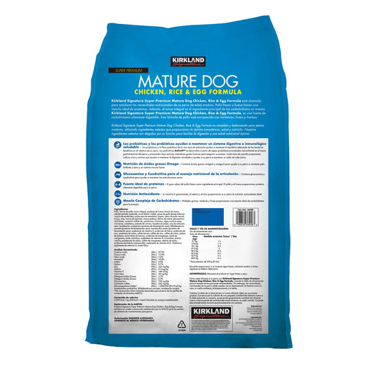 Kirkland Signature Mature Dog Chicken, Rice & Egg Formula 18.1kg