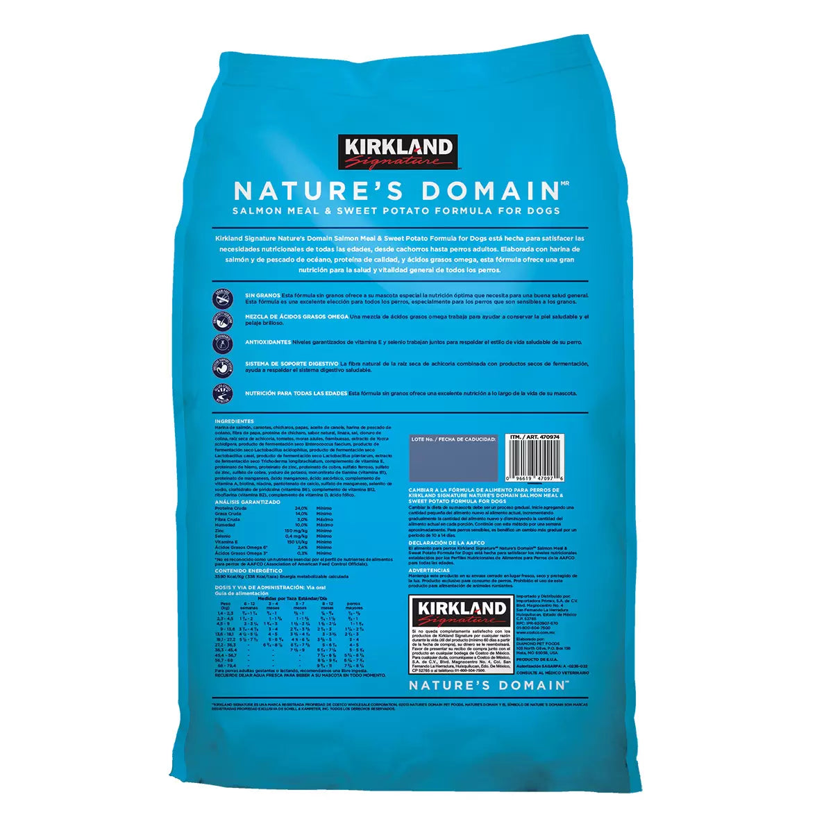 Kirkland Signature Nature´s Domain Salmon Meal & Sweet Potato Dog Food 15.8kg