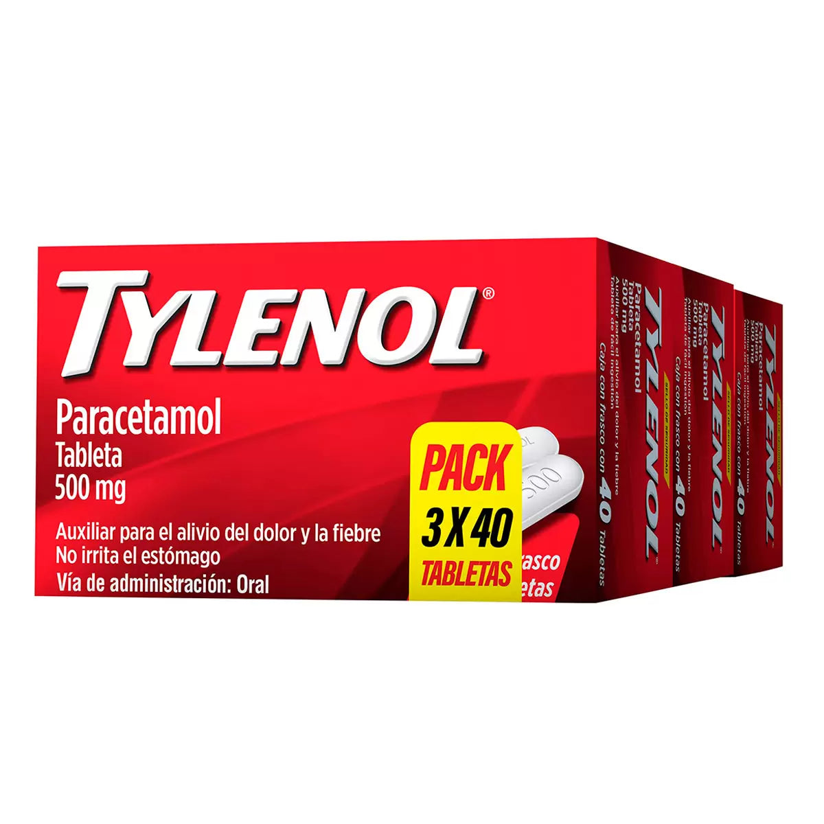 Tylenol Paracetamol 3 / 40 Tablets of 500mg each