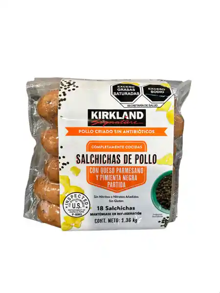 Kirkland Signature Chicken Sausage Links, Parmesan & Cracked Black Pepper, 48 oz