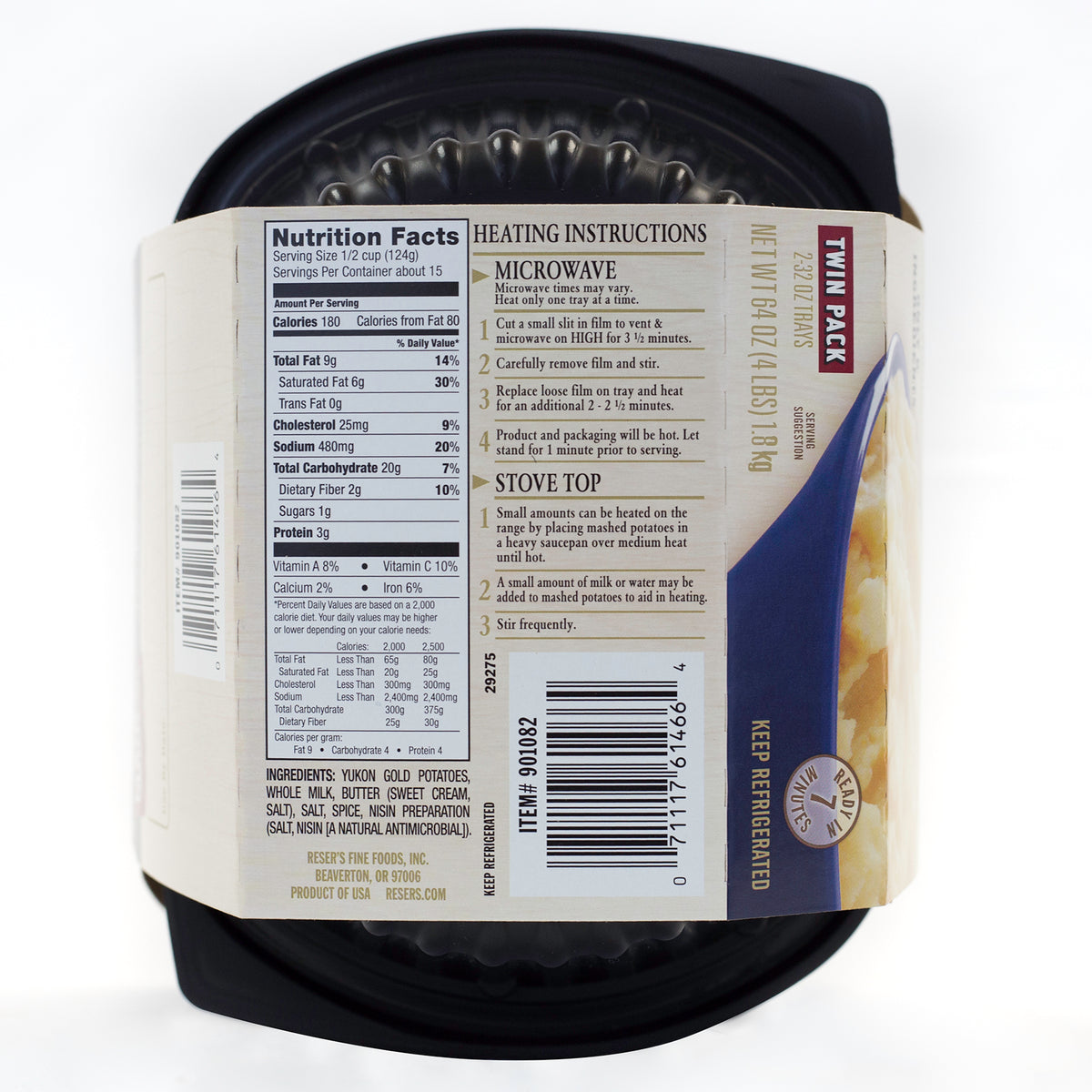 Main St. Bistro Yukon Gold Mashed Potatoes, 32 oz, 2 ct
