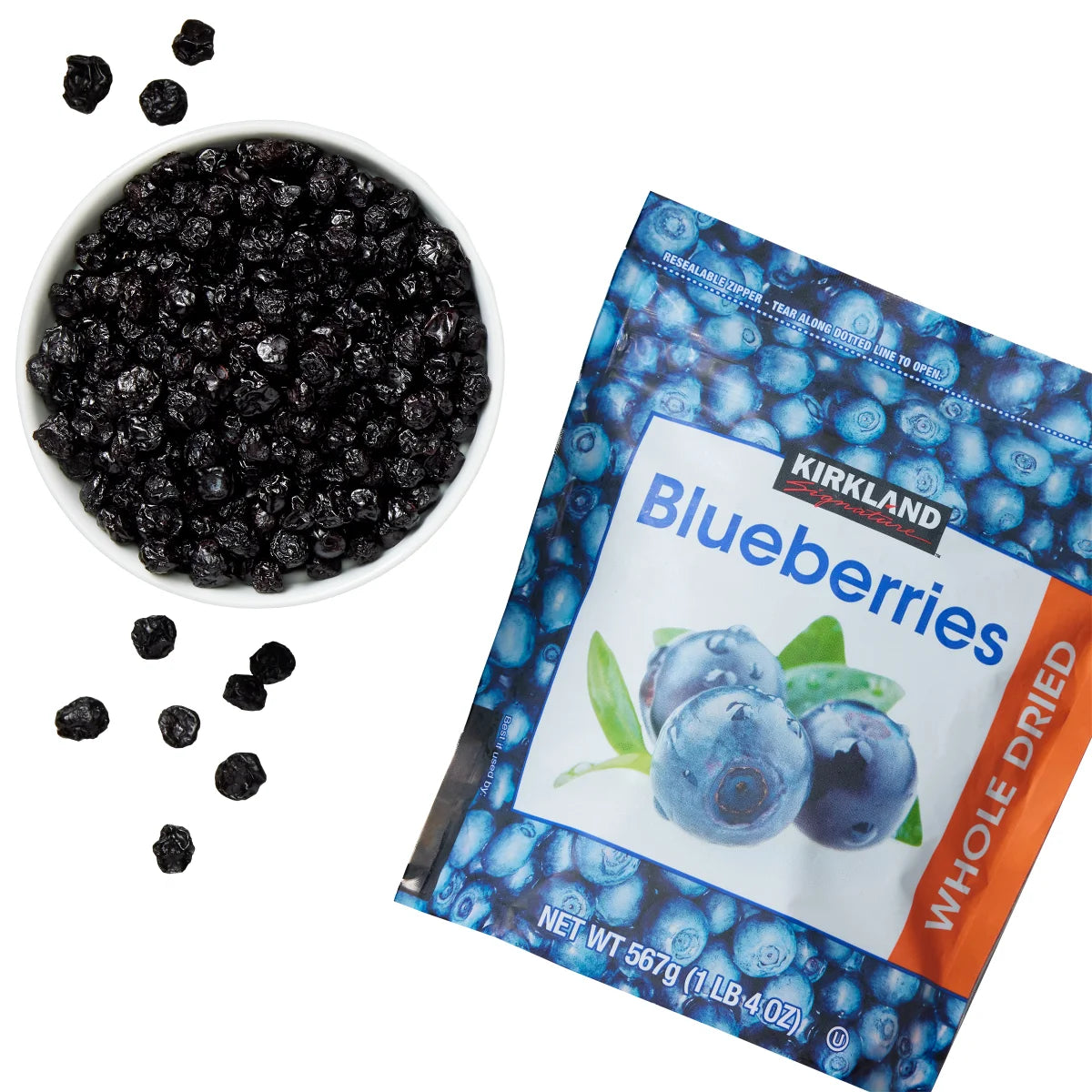 Kirkland Signature Whole Dried Blueberries 20 oz