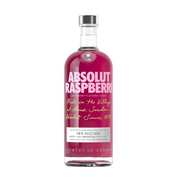 Absolut Raspberri Flavored Vodka, 1 L