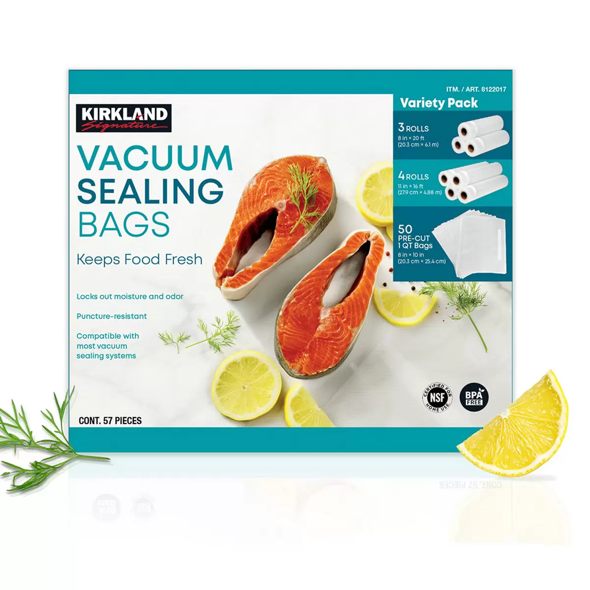 Kirkland Signature Vacuum Sealing Bags 57 Pieces