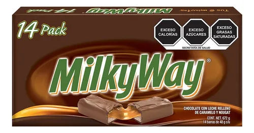 MilkyWay Milk Chocolates, 14 pieces of 48g