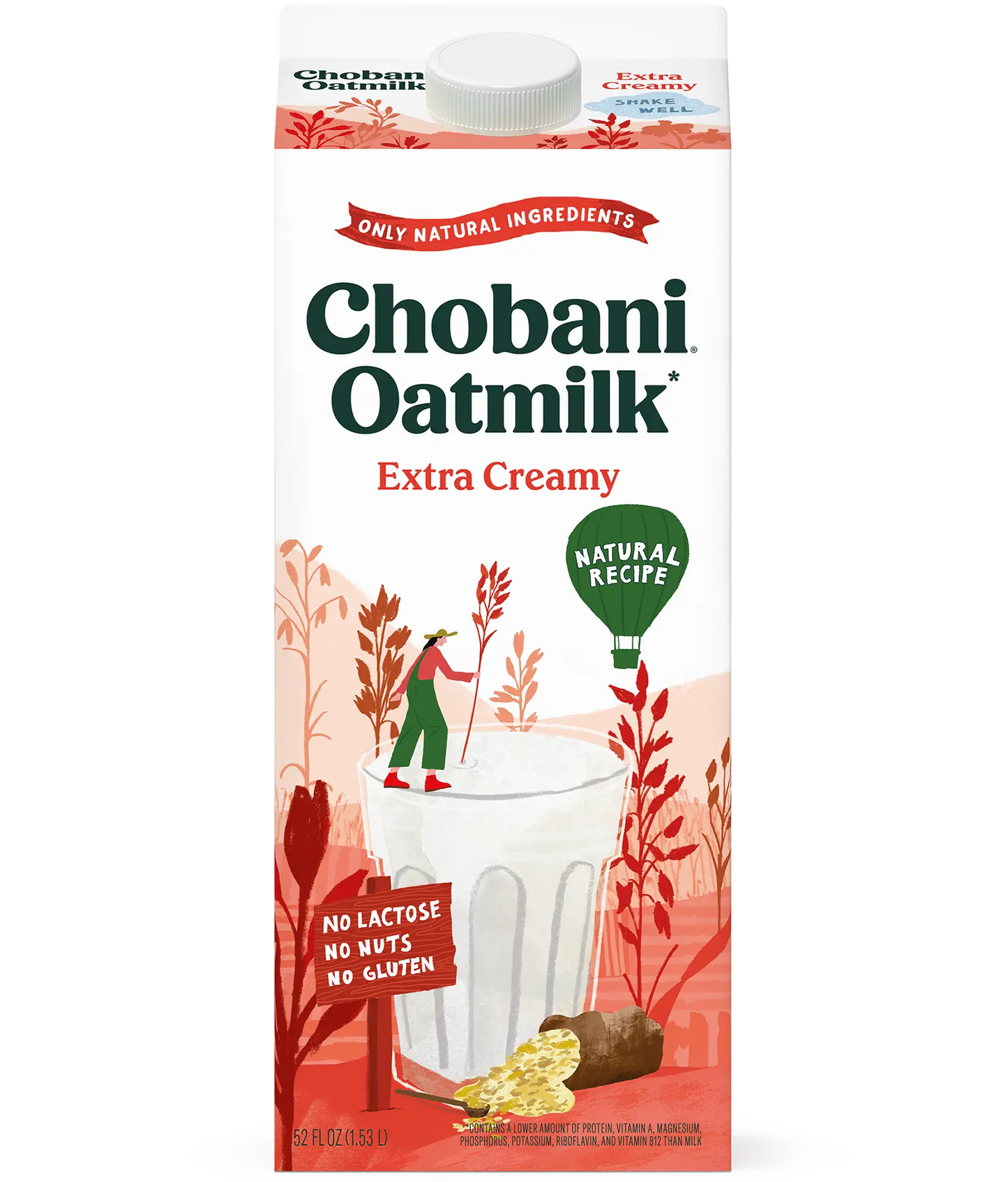 Chobani: Extra Creamy Oatmilk - Plant-Based & Dairy-Free (1.53L / 52 fl oz)