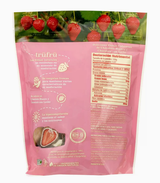 Trü Frü Frozen Strawberries Covered in White and Milk Chocolate (567 g)