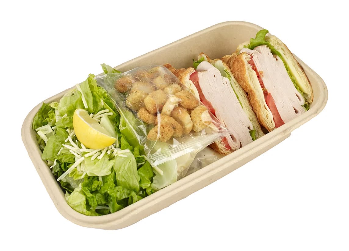 Kirkland Signature Turkey Croissant & Caesar Salad