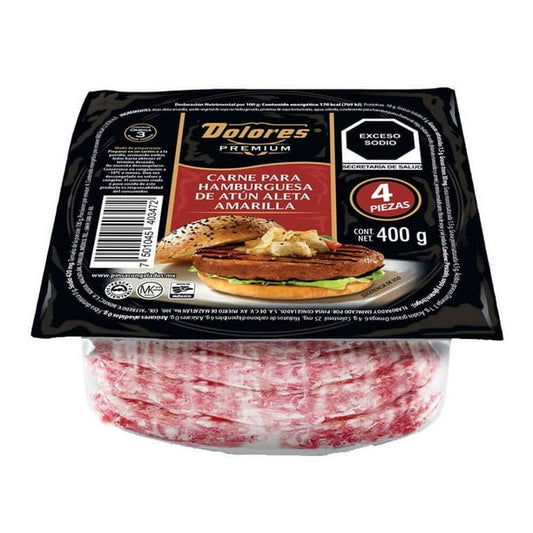 Dolores Premium: Yellowfin Tuna Burger Patties - 400g (Frozen)