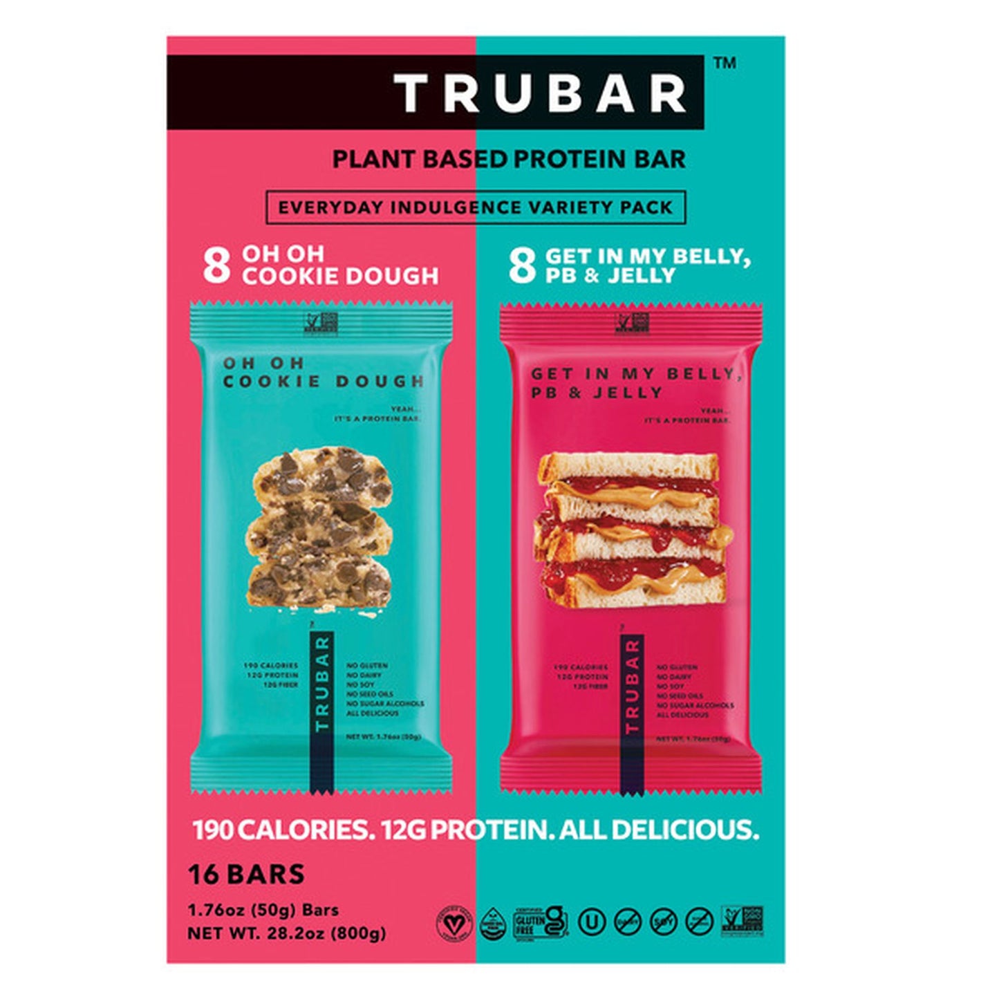 Trubar Plant Based Protein Bars 16-Count
