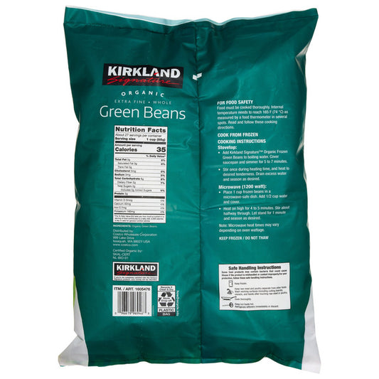 Kirkland Signature Organic Whole Green Beans (2.26 kg)