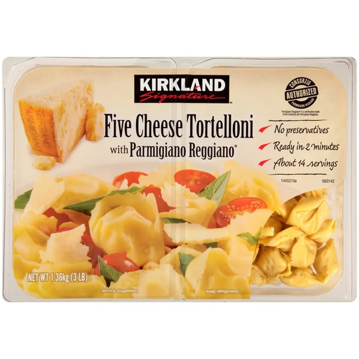 Kirkland Signature Five Cheese Tortelloni, 24 oz, 2 ct