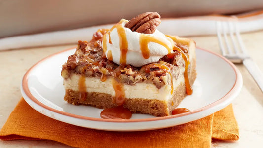 🥧 Pumpkin Cheesecake Bars with Pecan Crust
