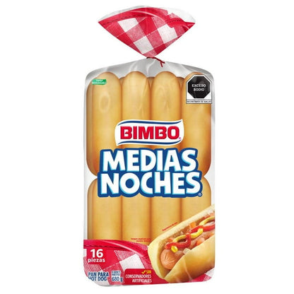 Bimbo Medias Noches Hot Dog Buns, 16 pieces