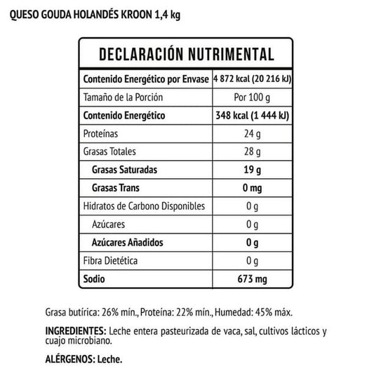 Holland Kroon Gouda Cheese, 1.4 kg