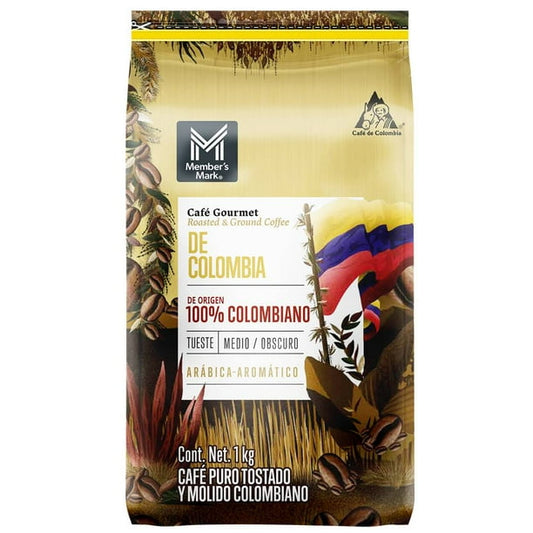 Member's Mark Toasted and Ground Colombian Coffee Medium/Dark Roast 1 kg