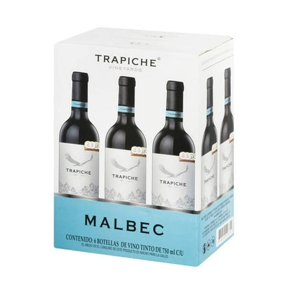 Trapiche Malbec Red Wine, 6 bottles of 750 ml each