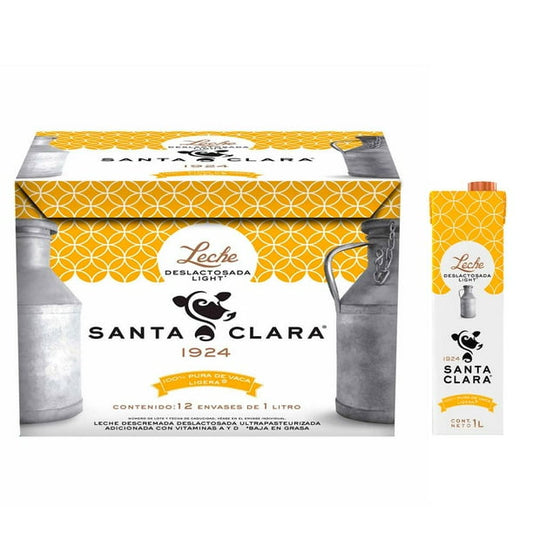 Santa Clara Light Lactose-Free Milk, 12-pack (1 Liter each)