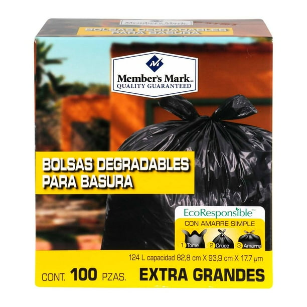 Member's Mark Extra Large Trash Bags 100 units 32-Gallon – Ribera2Go.com