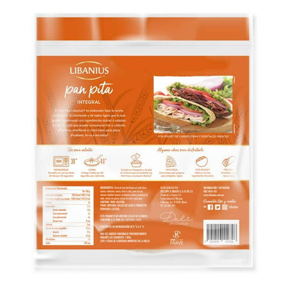 Libanius Whole Wheat Pita Bread, 1.1 kg